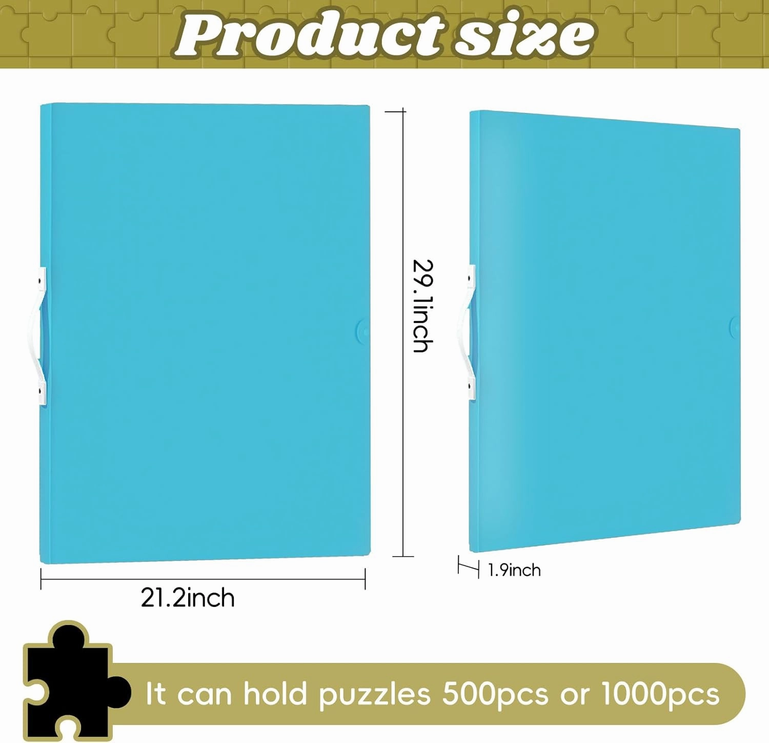 YMNLWZ Puzzle Storage Folder for 1000-Pieces, Keeping Large Capacity Jigsaw Puzzles, Space-Saving Organizer Accessory, Portable keeper with 20 Pockets, Dustproof & Protective Puzzles Accessory
