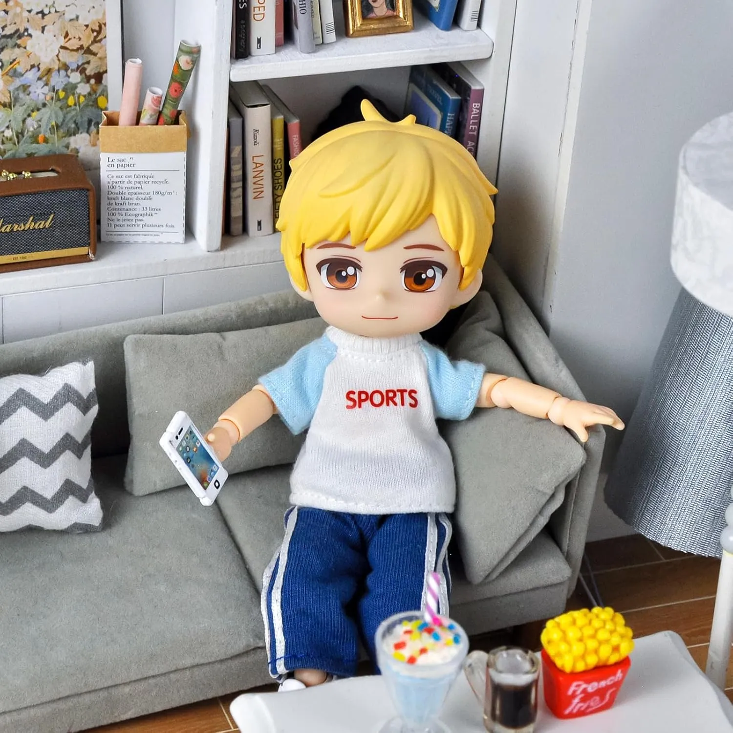 YMY Movable Joint Doll Ob11 1/12 Bjd Toys Including Gsc Doll Head Body Clothes Shoes（Yuzhi）