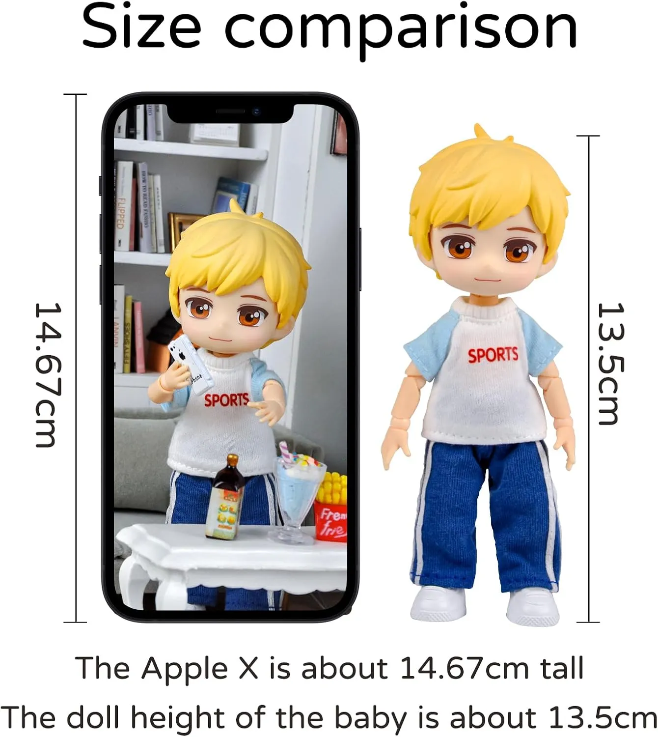 YMY Movable Joint Doll Ob11 1/12 Bjd Toys Including Gsc Doll Head Body Clothes Shoes（Yuzhi）
