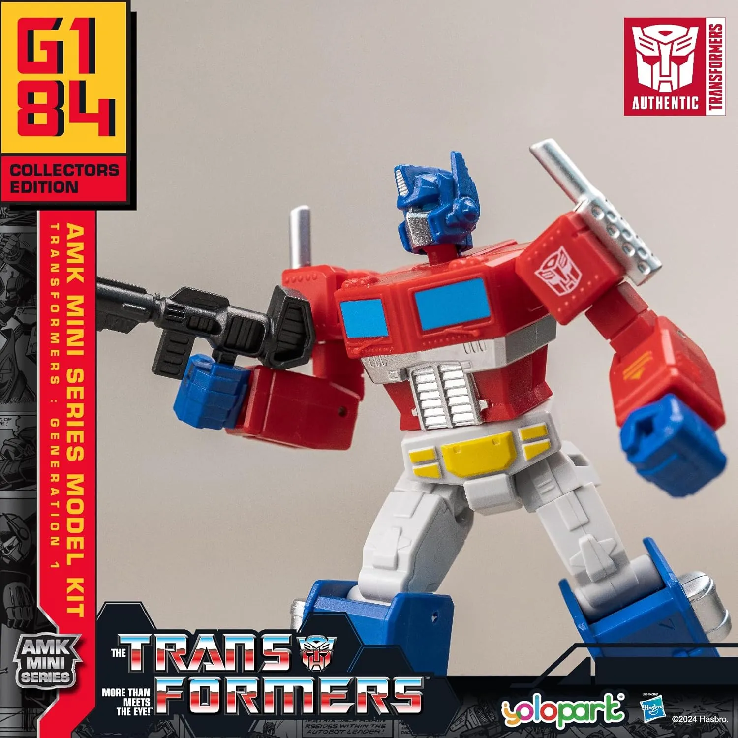 YOLOPARK Optimus Prime and Megatron Transformer Toy 2-Pack, AMK Mini Series Transformers G1 Action Figures,4.72 Inch Highly Articulated Autobot and Decepticon Easter Toys for Kids Age 8 ,No Converting