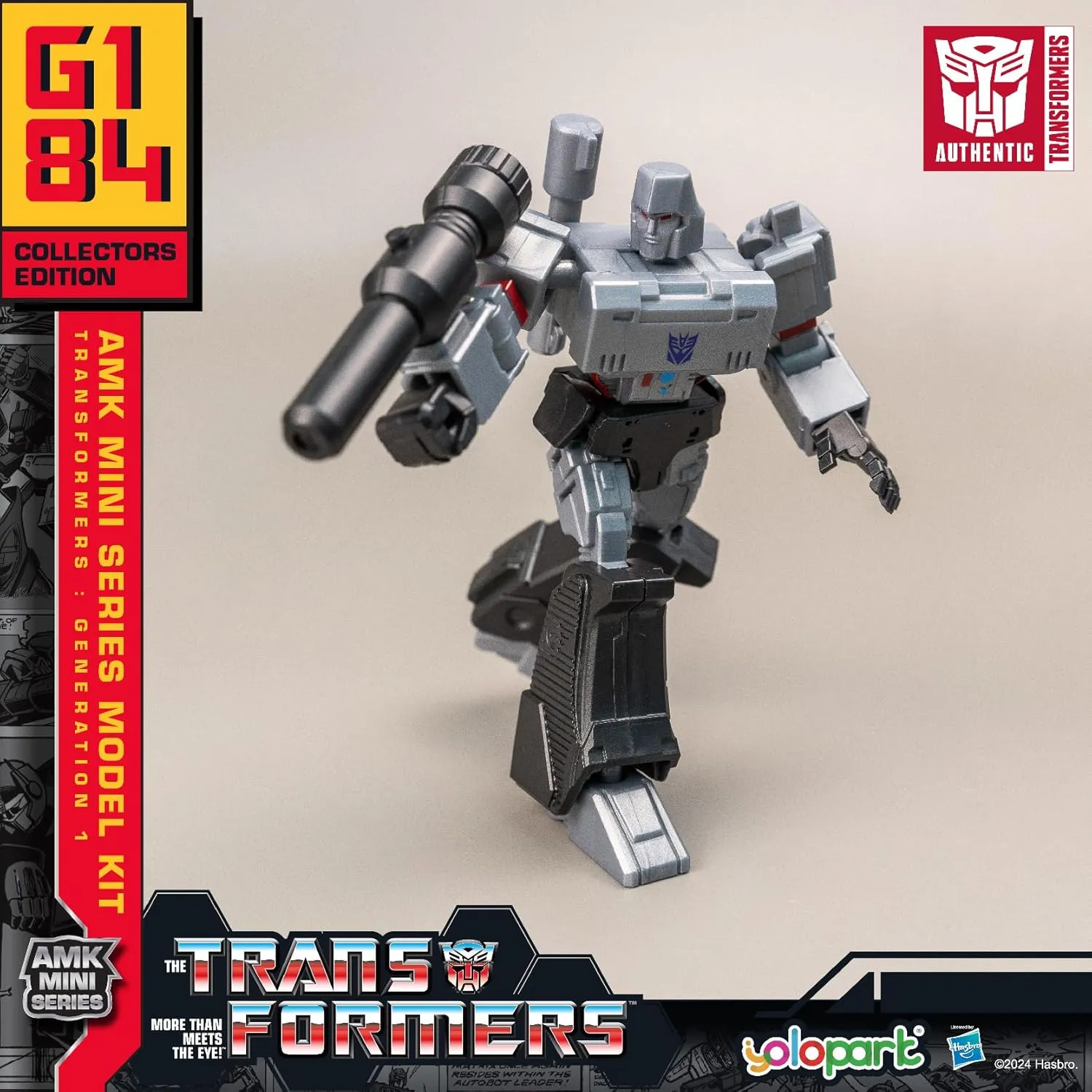 YOLOPARK Optimus Prime and Megatron Transformer Toy 2-Pack, AMK Mini Series Transformers G1 Action Figures,4.72 Inch Highly Articulated Autobot and Decepticon Easter Toys for Kids Age 8 ,No Converting