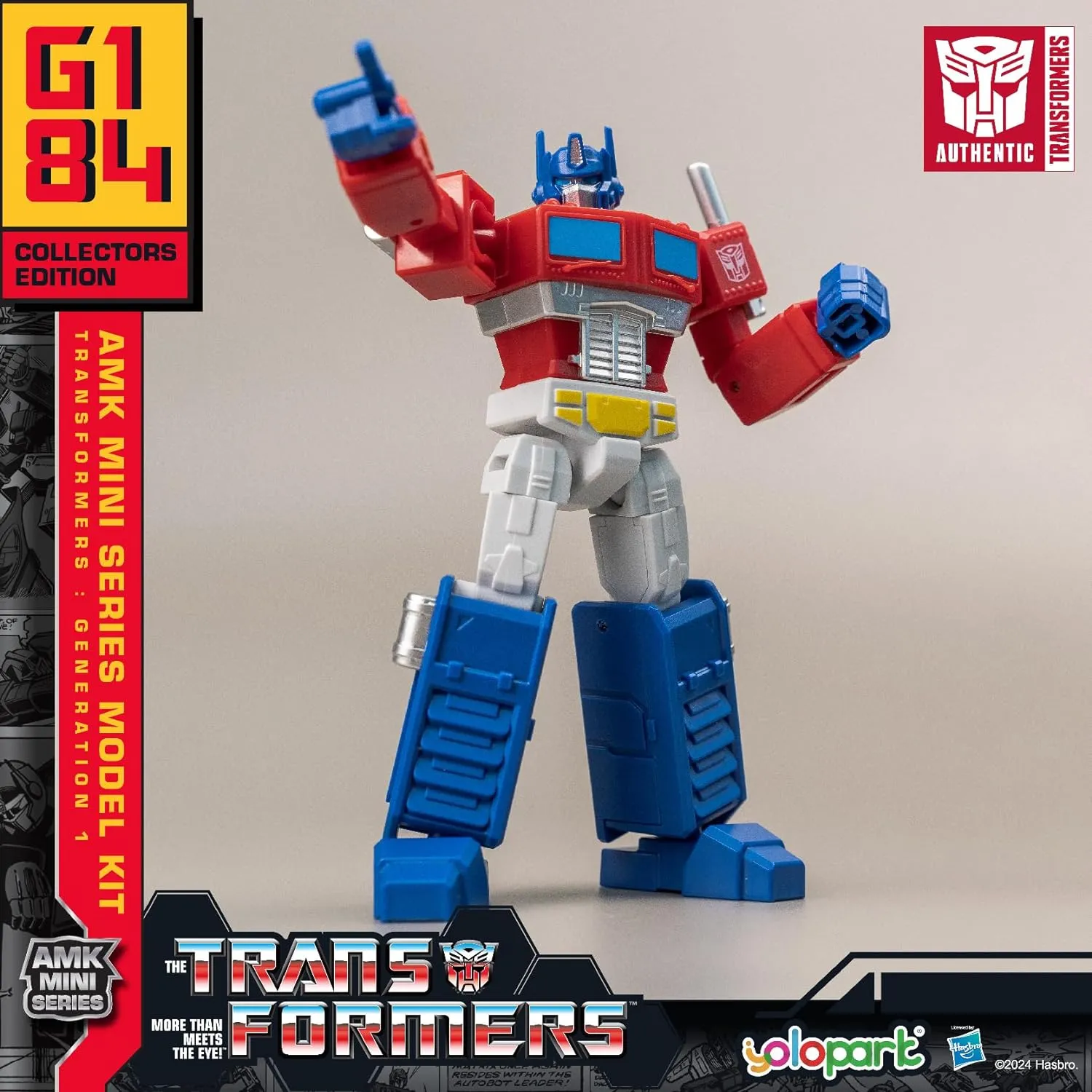 YOLOPARK Optimus Prime and Megatron Transformer Toy 2-Pack, AMK Mini Series Transformers G1 Action Figures,4.72 Inch Highly Articulated Autobot and Decepticon Easter Toys for Kids Age 8 ,No Converting