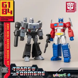 YOLOPARK Optimus Prime and Megatron Transformer Toy 2-Pack, AMK Mini Series Transformers G1 Action Figures,4.72 Inch Highly Articulated Autobot and Decepticon Easter Toys for Kids Age 8 ,No Converting