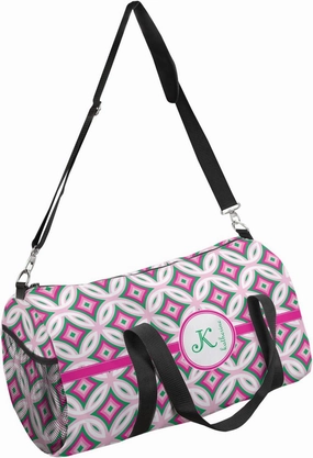 YouCustomizeIt Personalized Linked Circles & Diamonds Duffel Bag