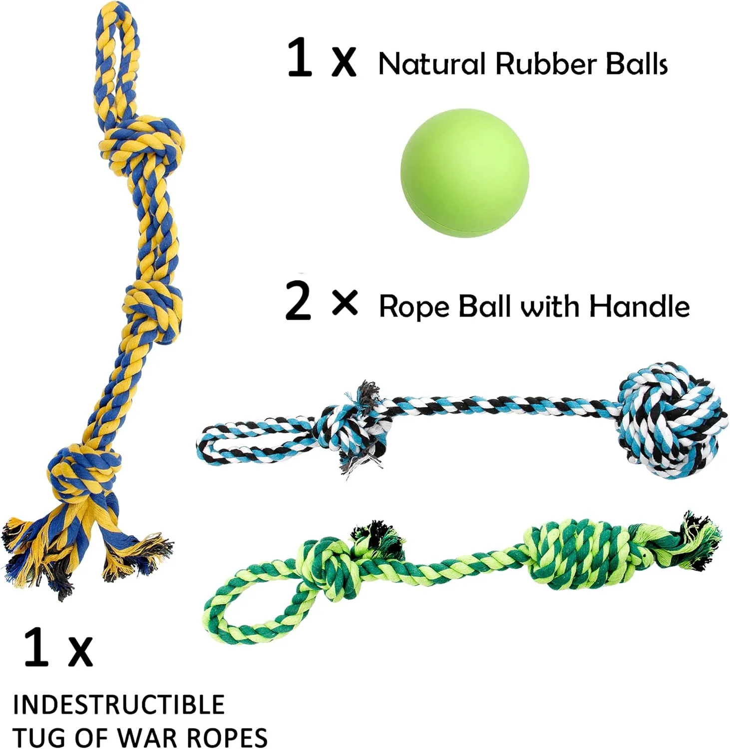 Youngever Dog Rope Toys, Puppy Chew Toys Dog Toys for Medium to Large Dogs (4 Pack)