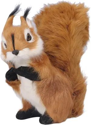 YWBL-WH Squirrel Stuffed Animal Toy, Simulation Squirrel Garden Squirrel Ornament Large Cute Lifelike Plush Toy
