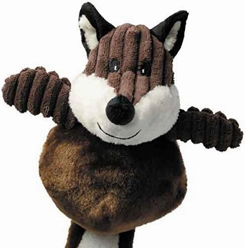 Zanies Country Crew Dog Toy Plush Corduroy - Fox Raccoon Squirrel or All Three Toys 12"(Full Set - All 3 Toys)