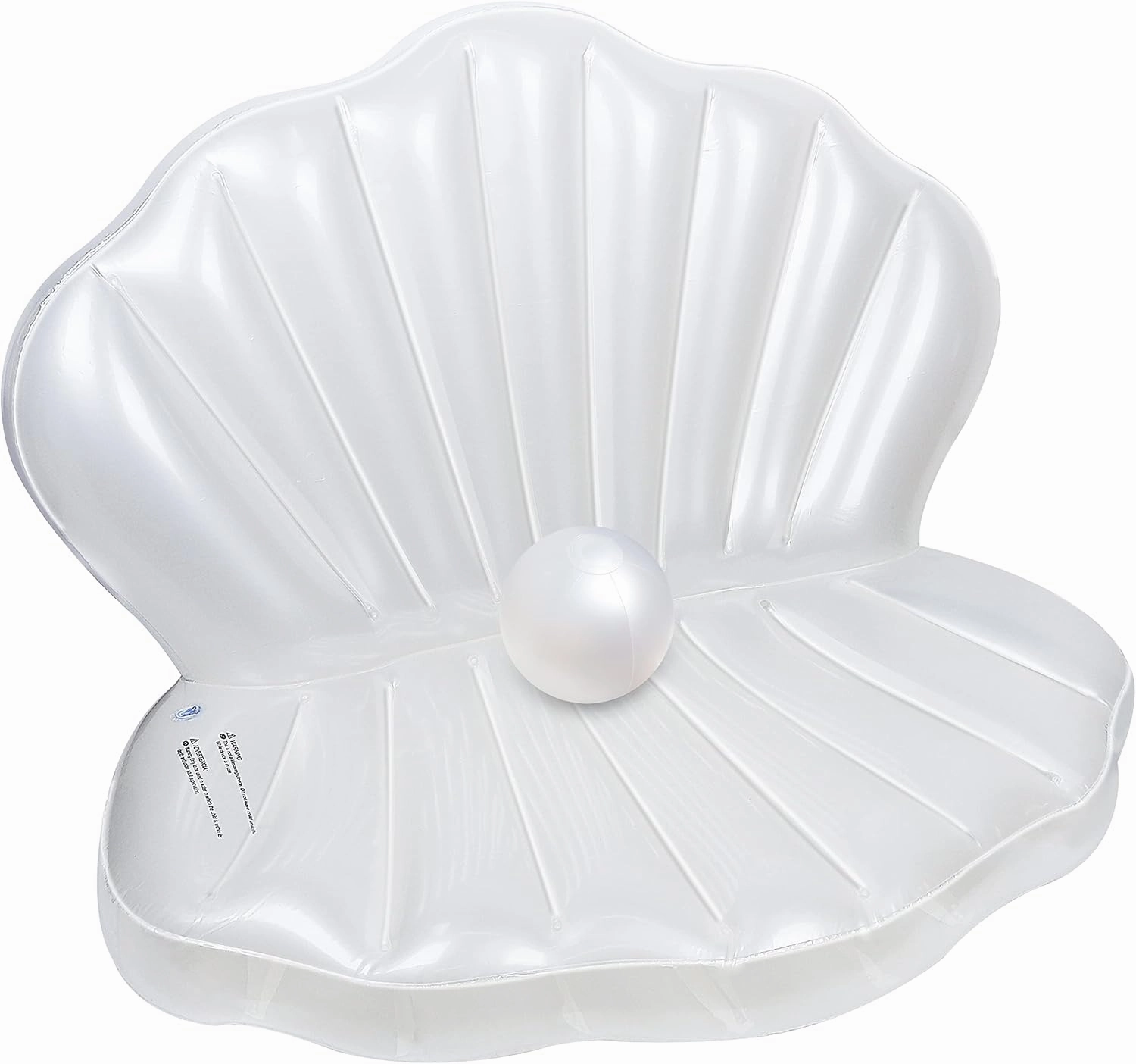 Zcaukya Inflatable Seashell Pool Float, 45.2 Inch Giant Clam Air-Filled Toys with Pearl Ball for Kids Birthday Party Swimming Pool Summer Beach Party Mermaid Ocean Theme Party Decor