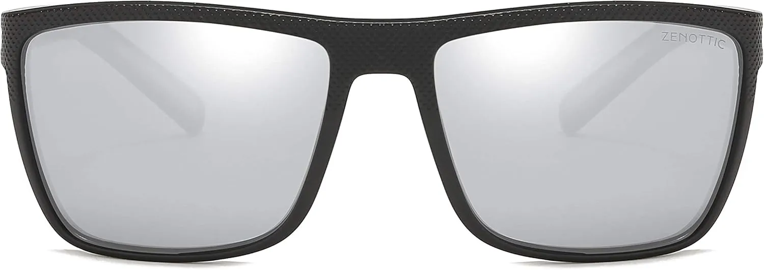 ZENOTTIC Polarized Sunglasses for Men Lightweight TR90 Frame UV400 Protection Square Sun Glasses