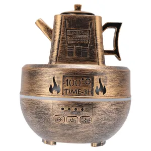 Zerodis Aromatherapy Diffuser Humidifier Diffusers Shaped Essential Oil Ultrasonic Aromatherapy Fragrance Waterless Oil with Colorful Lights Suitable for Home Decor (Antique Bronze)