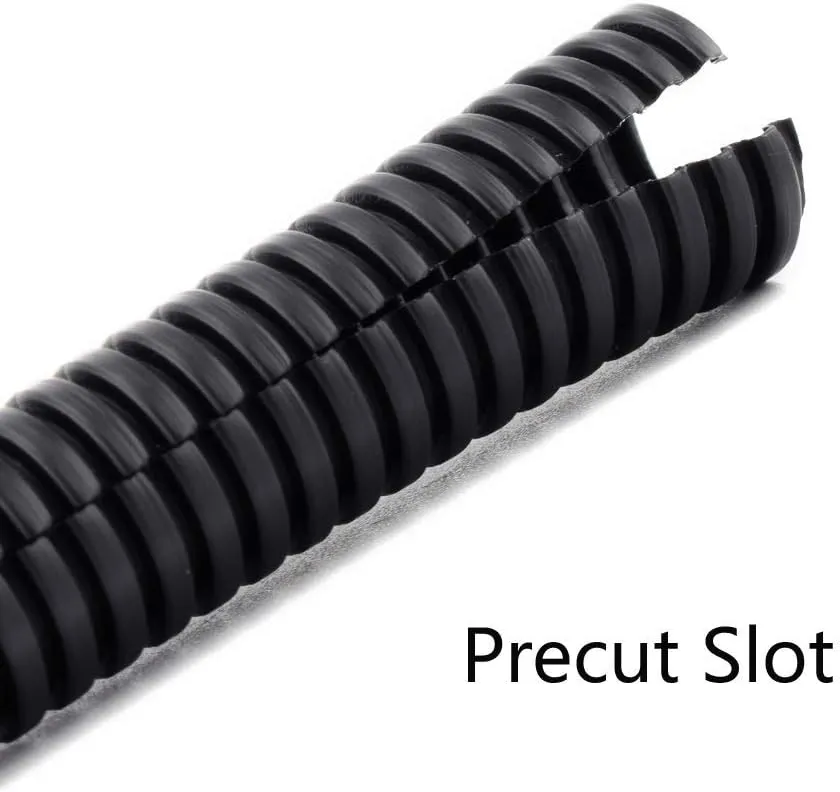 ZhiYo 10FT 3/4” Wire Loom Split Tubing Auto Wire Conduit Flexible Cover | High Temperature Heat Resistant -40F to 257F | Plastic Cover for Electrical Wires & Cables