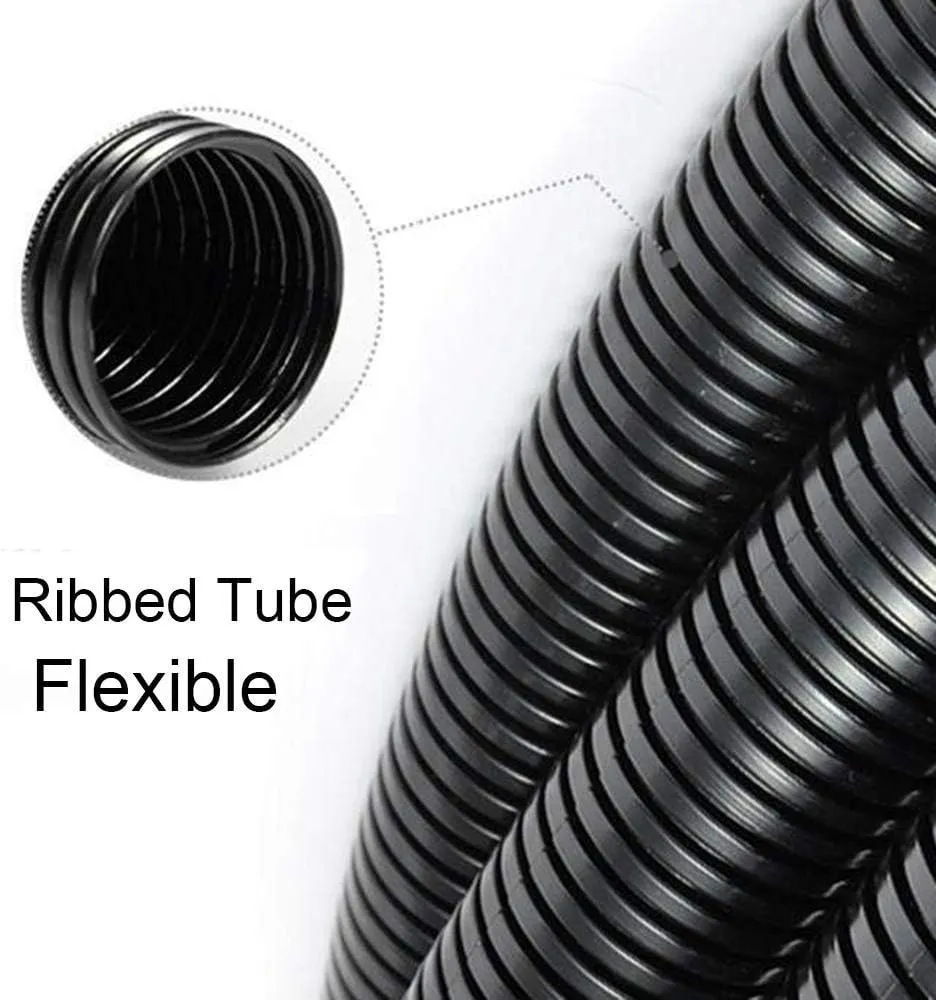 ZhiYo 10FT 3/4” Wire Loom Split Tubing Auto Wire Conduit Flexible Cover | High Temperature Heat Resistant -40F to 257F | Plastic Cover for Electrical Wires & Cables