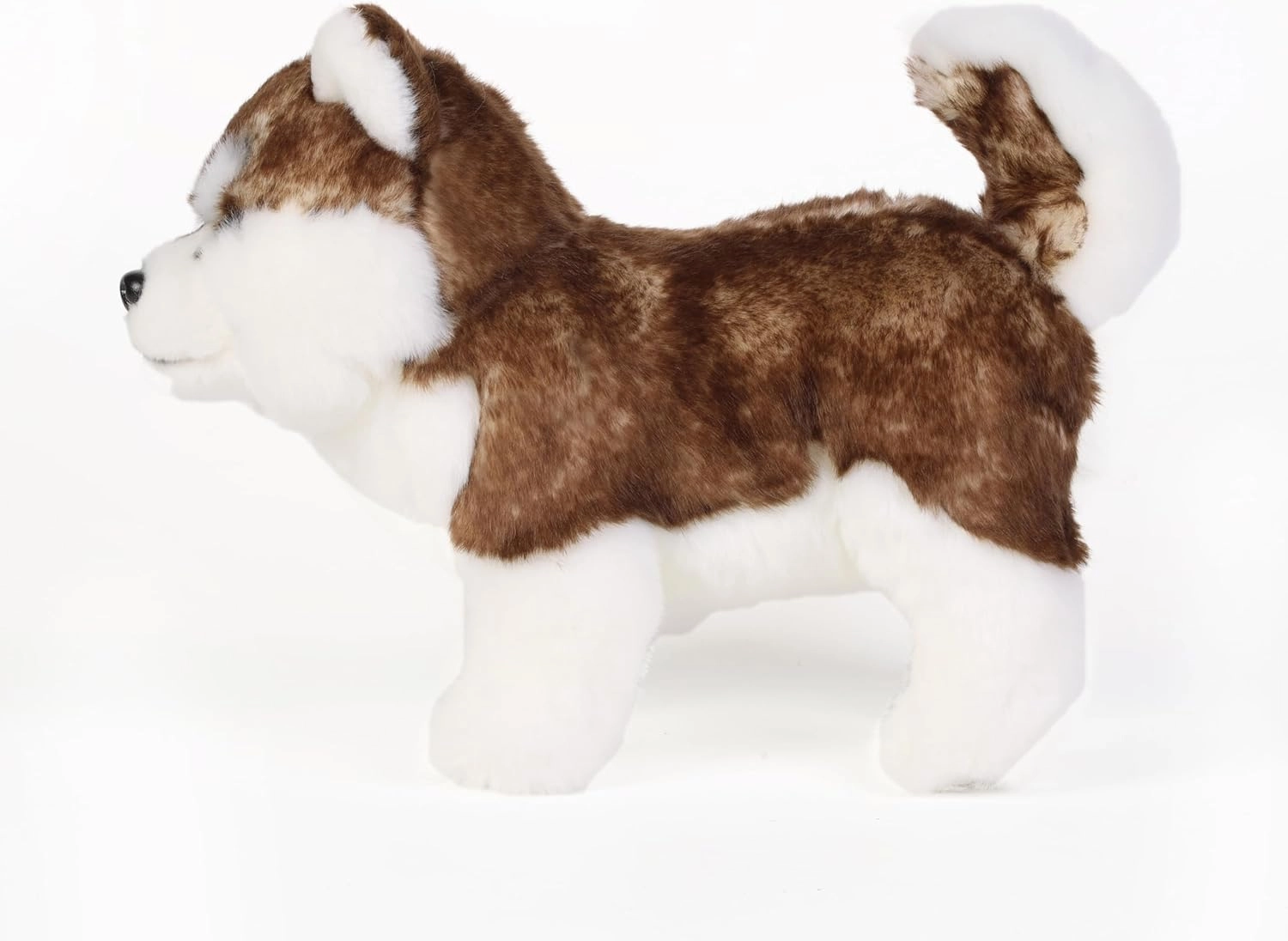 ZHONGXIN MADE Siberian Husky Plush Toy - Realistic 11" Brown Standing Siberian Husky Puppy Dog Stuffed Animal Cute Dog Pet Toy, Gift Toys for Kids Birthday Christmas