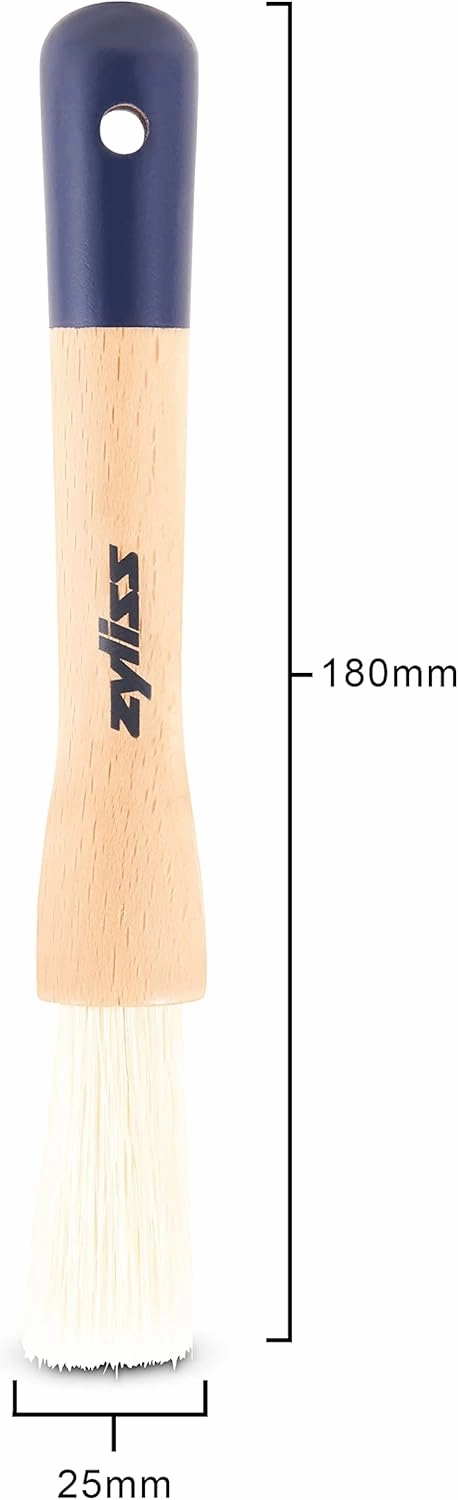 Zyliss E980214 Pastry Brush, 18cm/7in, Wooden, Brushes Glazing/Icing/Marinade/Basting, 100% Super-Soft Natural Boar Bristles